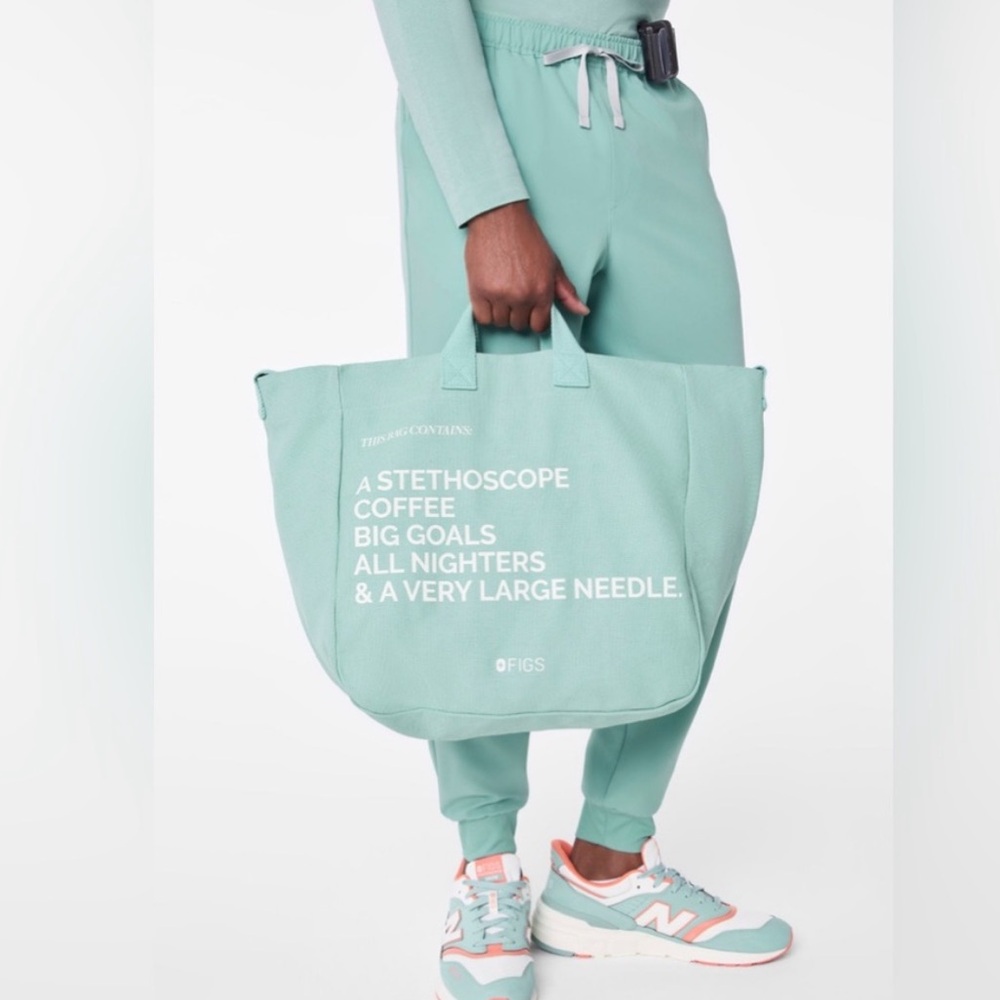 Vintage FIGS Bag, Canvas Tote in Natural Cream — XXL (please read)